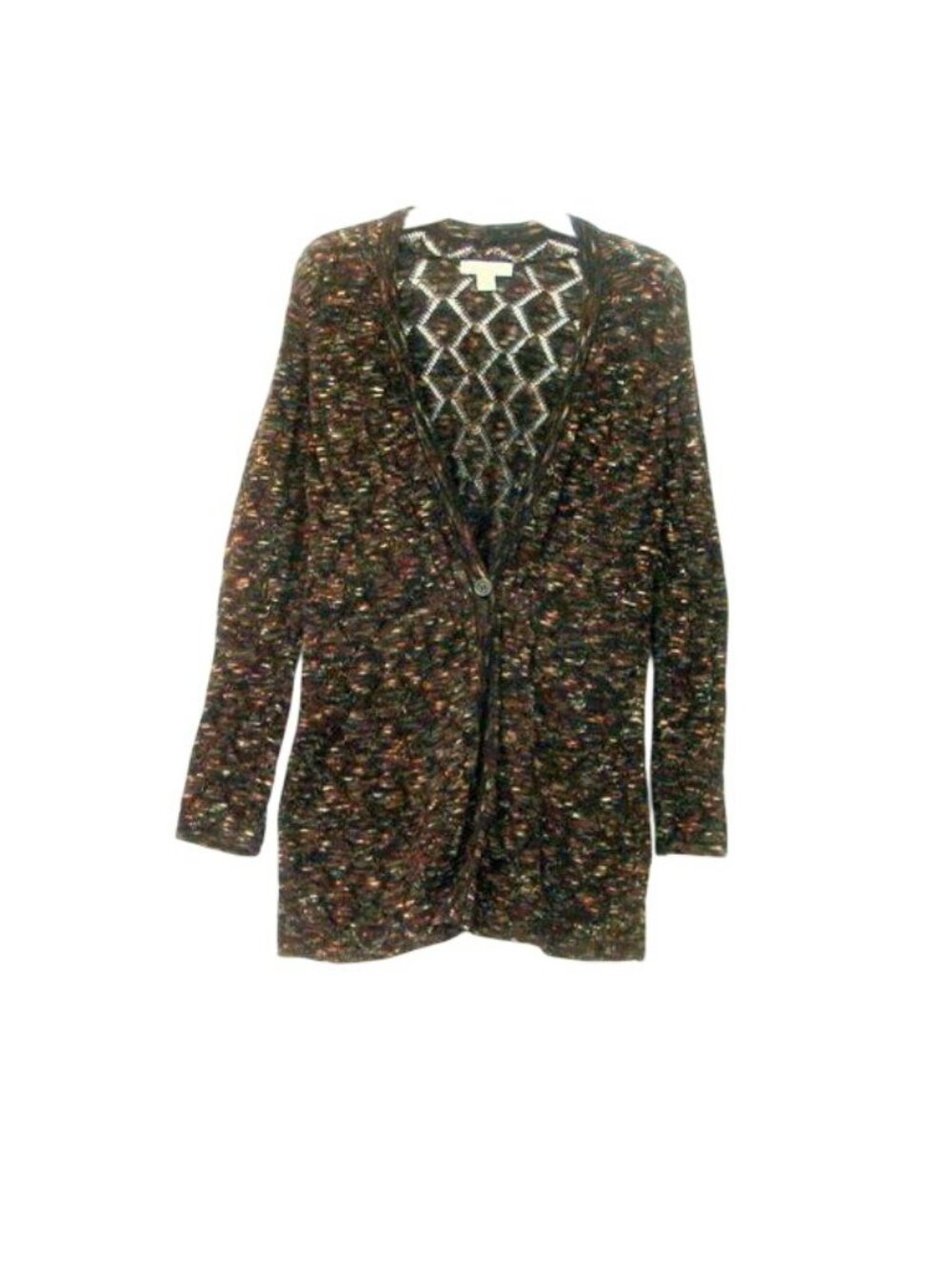 Coldwater Creek Brown Variegated Cardigan Sweater - Picture 1 of 5